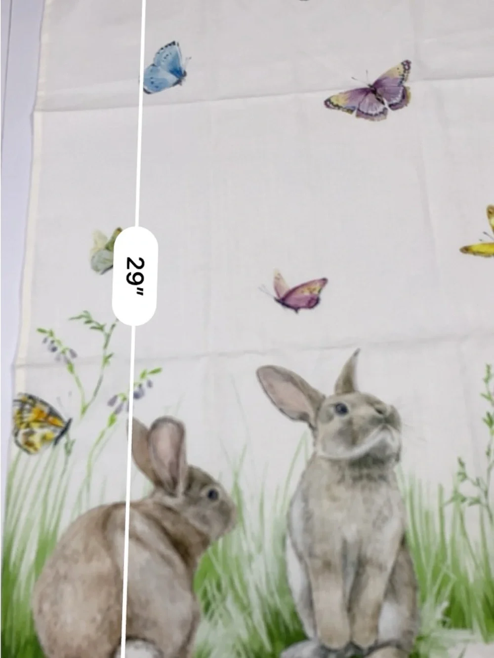 Williams Sonoma Unused Bunny Butterfly Tea Towels Set 2 Easter Floral